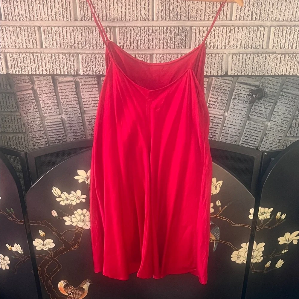 Vintage Silk Victoria's Secret Vibrant Red Chemise
